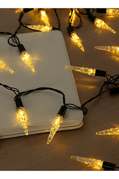 Lawazim 50-LED Drop Icicle-Shaped String Lights - 7m Fairy Lights with BS/UK ...