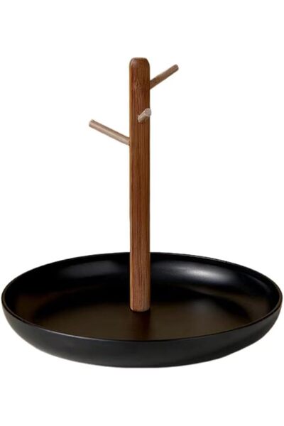 SWIUKPHE Key Tray & Key Bowl, Jewelry Tray with Wood 3-Tier Hanging Organizer...