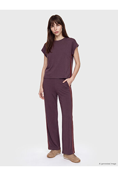 LC Waikiki Vizyon New Season Plum Elastic Waist Soft Touch Women's Sweatpants