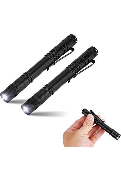 ToolHouse 2 Pcs LED Pen Light Flashlight, Waterproof Mini Flashlights Pocket ...