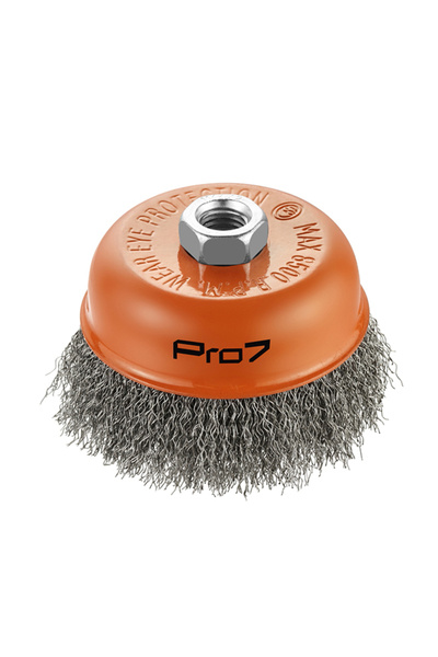 Lawazim Pro7 4inch Stainless Steel Wire Cup Brush - 8500 RPM for Angle Grinders