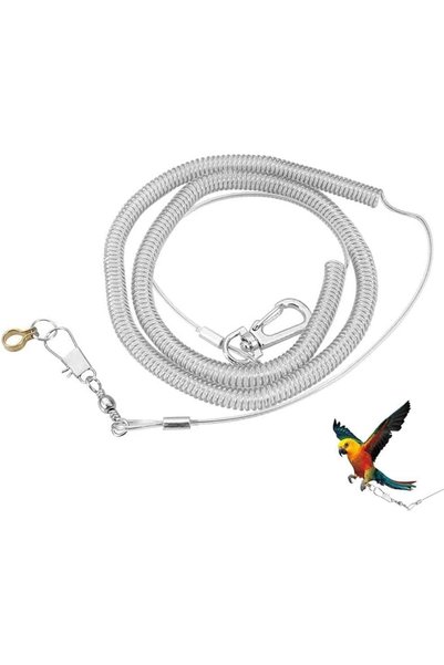 Aputue Parrot Flying Rope, 6-Meter Elastic Bird Training Leash with Anti-Bite...