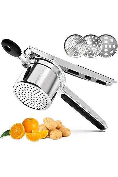 GENERAL Stainless Steel Potato Ricer - Multi-Function Manual Food Press & Mas...