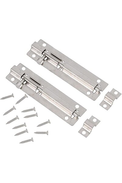 Lawazim Sliding Latch Lock -2 Piece, 2.5inch, Matt- Barrel Bolt Latch with Sc...