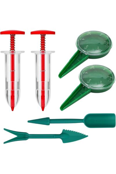 EXCEFORE 6 PCS Seed Spreader Tool Set, Includes 2 Handheld Seed Planters, 2 M...
