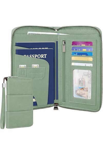 SYOSI Passport Holder for Women and Men, Rfid Blocking Travel Wallet with Zip...