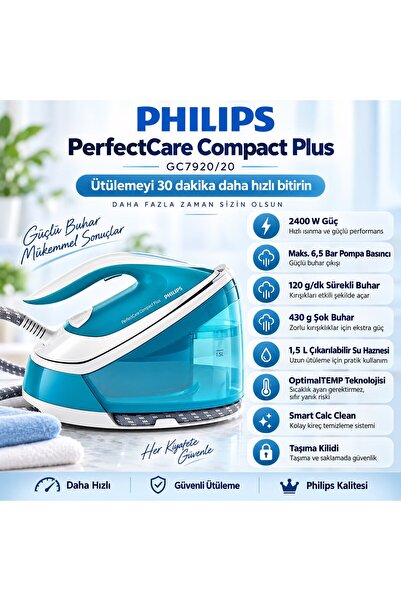 Philips Gc7920/20 Perfectcare Compact Plus Buhar Kazanlı Ütü