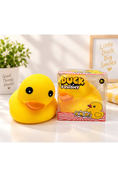 Tianzi Jumbo Sarı Ördek Squishy – Sıkılabilir Yumuşak Stres Oyuncağı