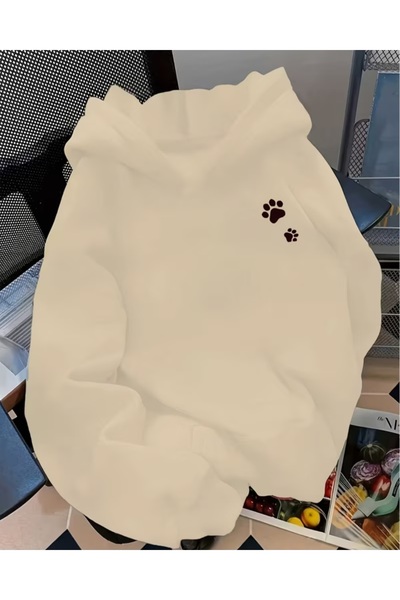 EURO CODE Cat Printed Hooded Sweatshirt