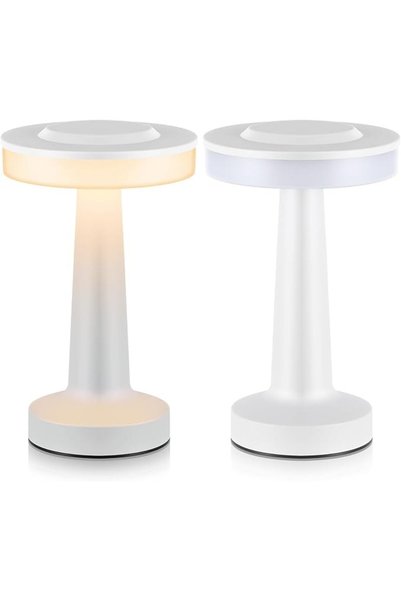 EXCEFORE مجموعة من 2 مصباح طاولة LED محمول مع مستشعر لمس، إضاءة قابلة للتعديل...