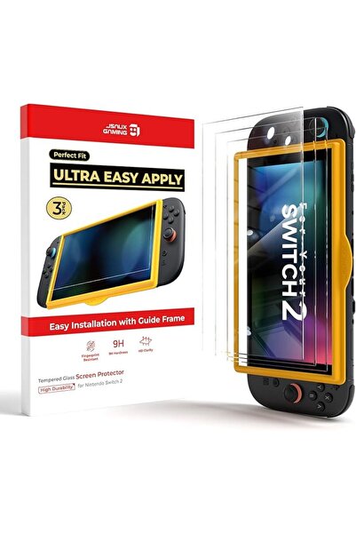 jsaux 3-Pack Screen Protector for Switch 2, Ultra HD Glass Protector 9H