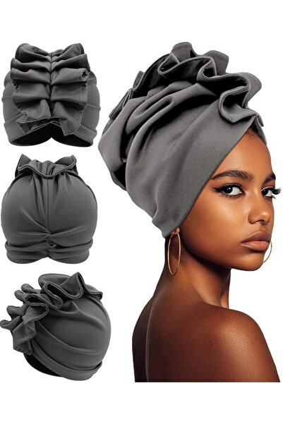 Bukela Stretch Turban Hats for Women, Soft Pre-Tied Bonnet with Double Layere...