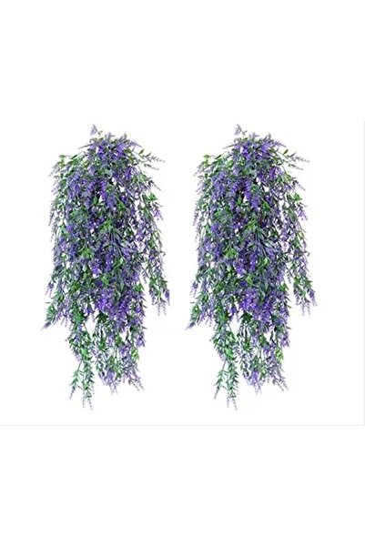 GENERAL Artificial Purple Plants Hanging Lavender Vines 2-Piece Set