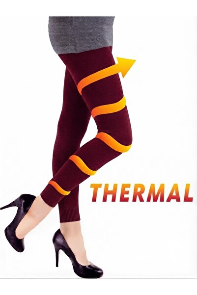 Dore Çorap Women's Thermal (200 Denier) Tights Socks - Burgundy