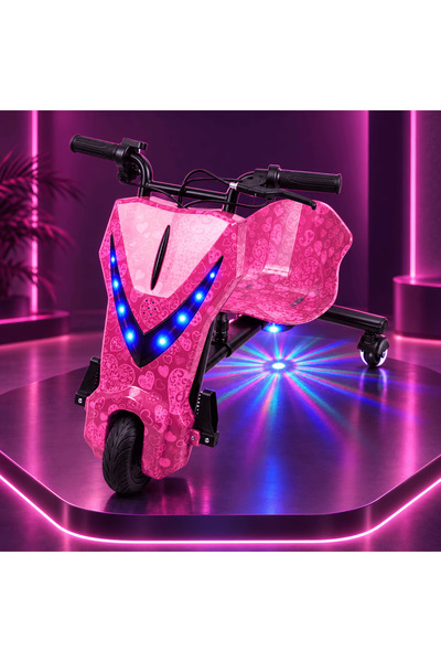 Baby Planet سكوتر دريفت كهربائي كبير ثلاثي العجلات للأطفال 48V 4Ah مع LED ملو...