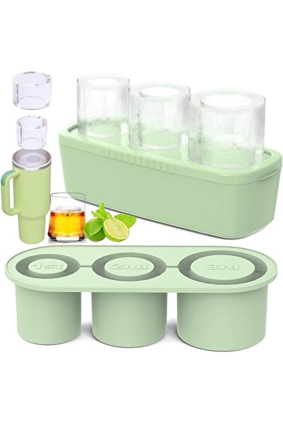 HOOKOR Ice Cube Tray for Stanley Cup, 3 Pcs Silicone Hollow Ice Mold with Lid...