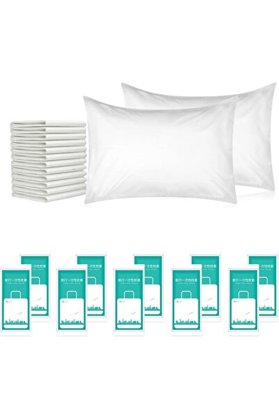 Goodern Disposable Pillow Case Covers,White Pillowfor Hotels Single Use Pillo...