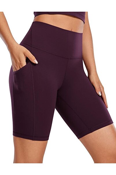 CRZ YOGA شورتات نسائية من Butterluxe بطول 8 بوصات - شورتات يوجا عالية الخصر م...