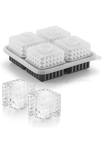 NALACAL 3D Square Ice Cube Tray, Ice Cube Tray with Lid, Large Square Silicon...