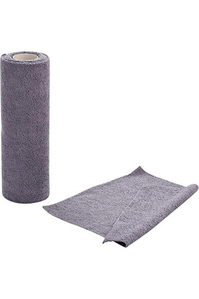 Lawazim Cleaning Wipers Roll - 20 Piece 25x25cm Gray - Washable & Reusable Te...