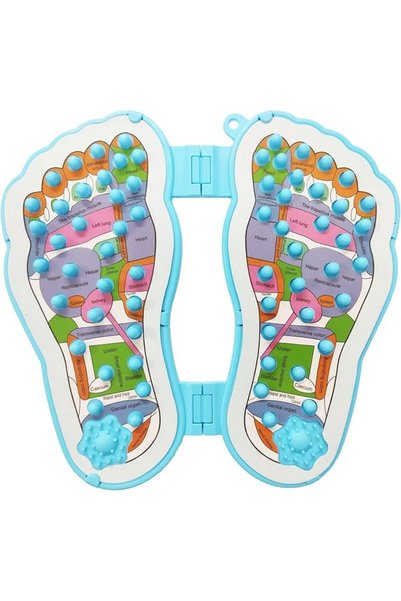 SYOSI 1Pcs Foot Shaped Acupressure Massage Mat with Chart, Ergonomic Reflexol...