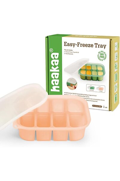 Haakaa Silicone Freezer Tray with Lid – Perfect for Storing Baby Food, Purees...