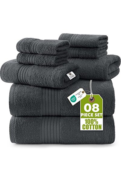 Utopia Towels Premium 700 GSM 8 Piece Towel Set; 2 Bath Towels, 2 Hand Towels...