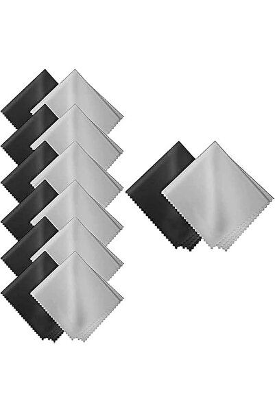 GENERAL 20 Pieces Spark Skies Gray and Black Microfiber Cleaning Cloth - 15X1...