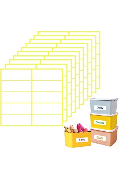 Goodern White Sticky Labels to Write On,300 Pieces White Labels Stickers