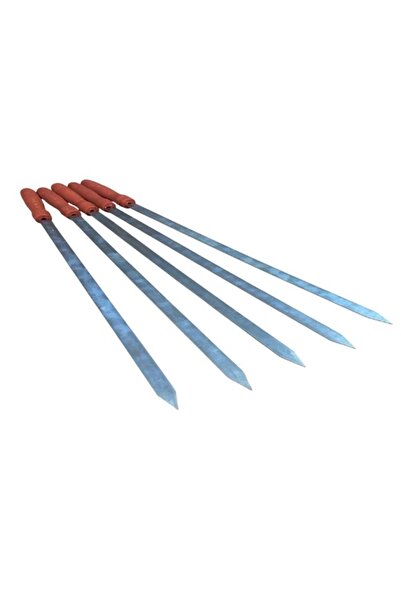 mobilreyon 5 Adet Ahşap Saplı Adana Kıyma Şiş , Kebap Şiş , boy : 55 cm boy - Eni : 1.6 cm