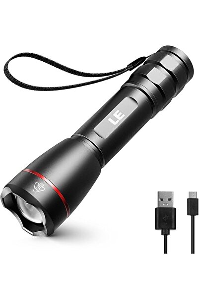 LEPRO LED Flashlight Rechargeable, 15000 Lux Super Bright Torch with 5 Lighti...