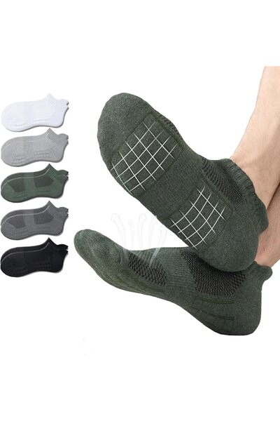 infino Men's Premium Cotton Business Socks 5-Pack - Mid-Calf, Anti-Odor, Mois...