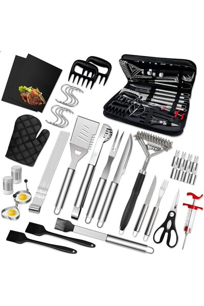 GENERAL 46pcs BBQ Grill Accessories Kit, Heavy Duty Stainless Steel Grill Too...