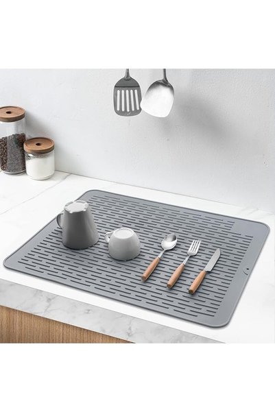ABINO ABIN Silicone Dish Drying Mat for Kitchen Counter - Easy Clean, Non-Sli...