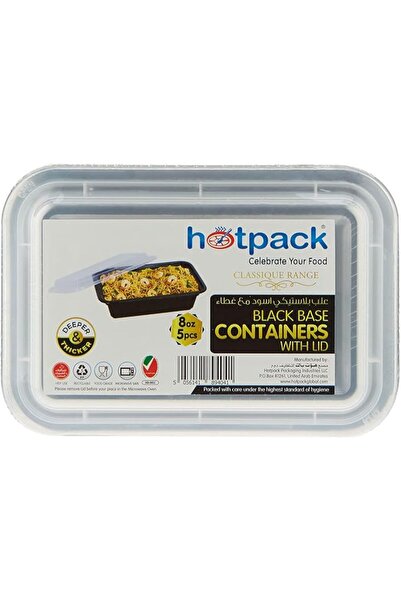Hotpack وعاء تحضير وجبات الطعام القابل للاستخدام في الميكروويف، ذو قاعدة مستط...