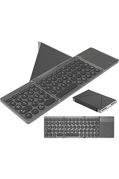 KASTWAVE Foldable Bluetooth Keyboard with Touchpad - Portable Wireless Keyboa...