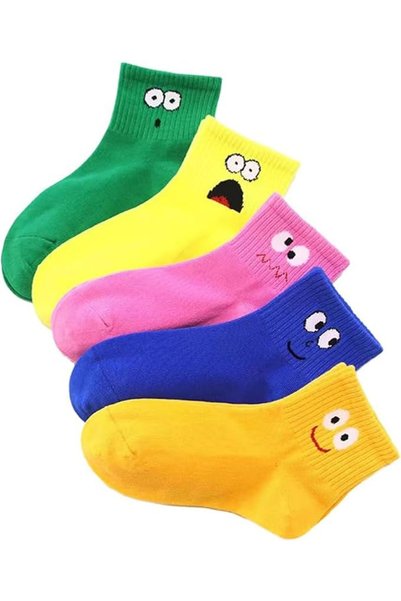 ALMEKAQUZ 5 Pairs Baby Socks,Baby Anti-slip Grip Toddler Socks,Breathable Bab...