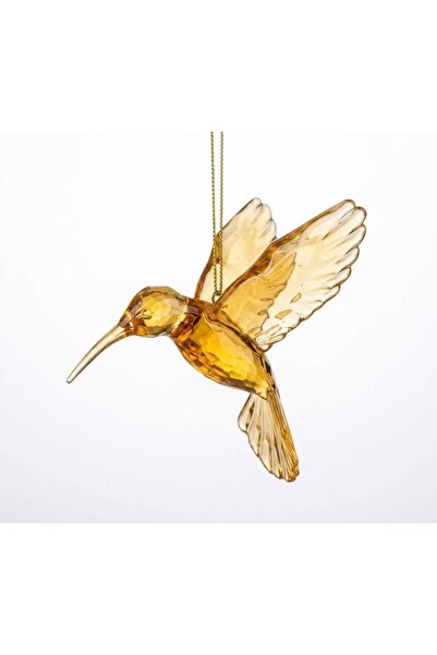 HOME ACCENTS Christmas tree decoration, Hummingbird figurine made of amber ac...