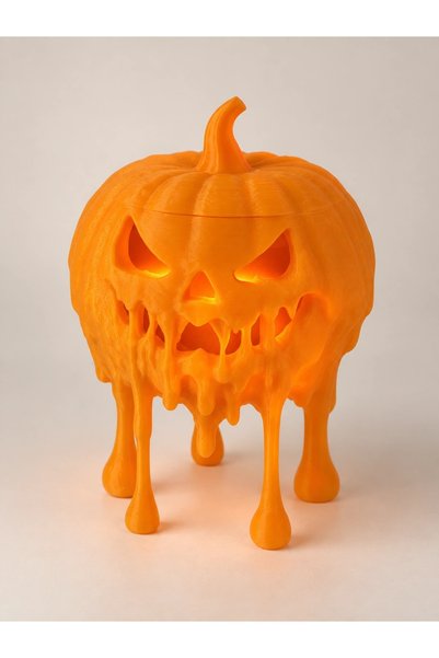 OEM Dovleac Halloween topit pentru decor LED, 8 × 8 × 8,7 cm, imprimat 3D