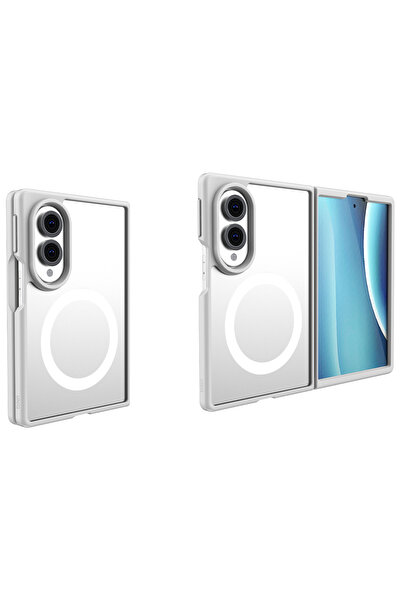 UNIQ Better By Design Samsung Galaxy Z Fold 8 Kılıf Parmak İzi ve Leke Tutmaz Veren Serisi Buzlu Transparan Magsafe Kapak