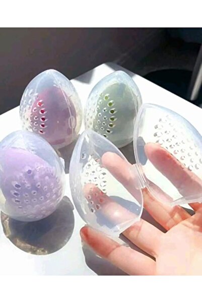Paporich 4 Makeup Egg Makeup Storage Shell, Portable Breathable Puff Box with...