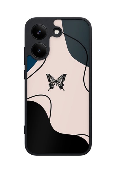 POCO X8 Pro Compatible Butterfly Tattoo Pattern Camera Protected Shockproof Case