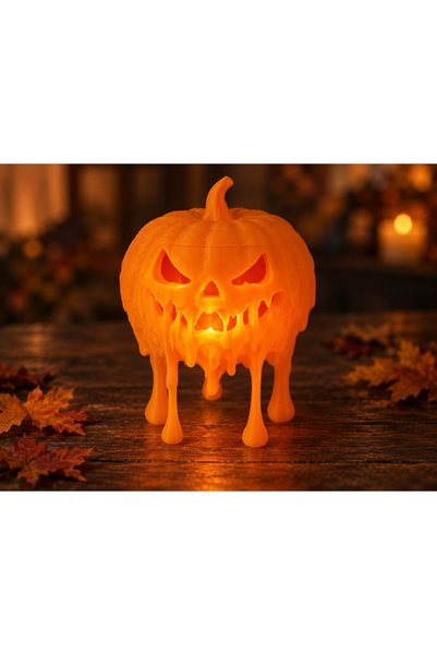 OEM Dovleac Halloween topit pentru decor LED, 8 × 8 × 8,7 cm, imprimat 3D