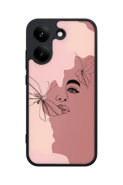 POCO X8 Pro Compatible Butterfly Face Patterned Camera Protected Shockproof Case