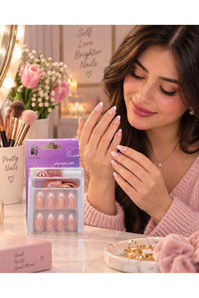 KENZA Nail Pop's Ready-To-Wear Artificial Nails Feature a Soft Feminine Desig...