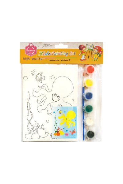 Generic Printed Canvas with Watercolors 13X18 cm - Octopus