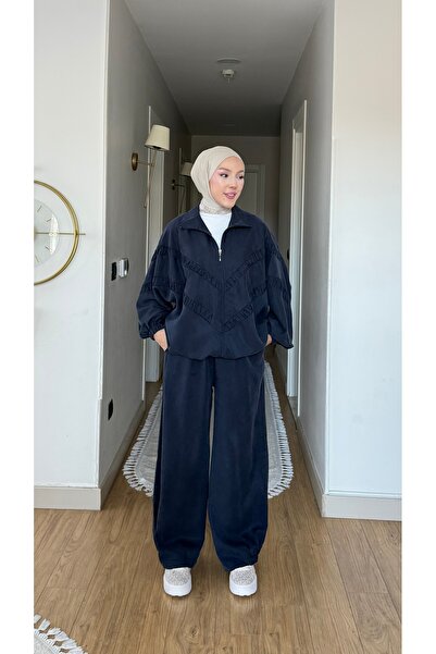 NİLNUR MODA طقم بنطلون نسائي بتصميم ديجوينيل للموسم الجديد