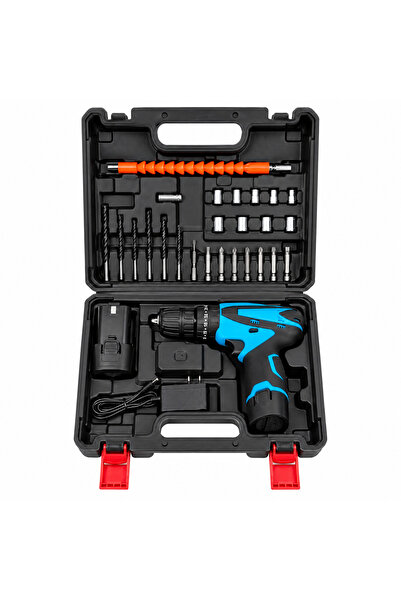 GENAGRİ 12V Cordless Drill Set with 2 Batteries and 25-Piece Multi-Set - Vers...