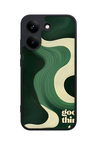 POCO X8 Pro Compatible Green Patterned Camera Protected Shockproof Case