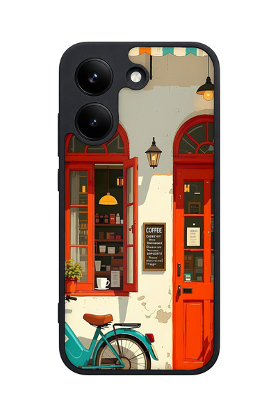 POCO X8 Pro Compatible Cafe Patterned Camera Protected Shockproof Case